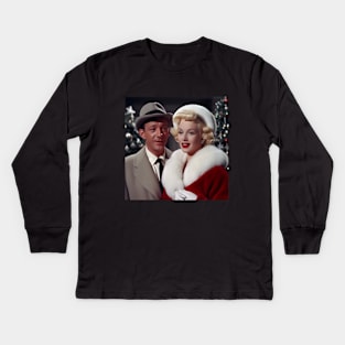 White Christmas inspired Kids Long Sleeve T-Shirt